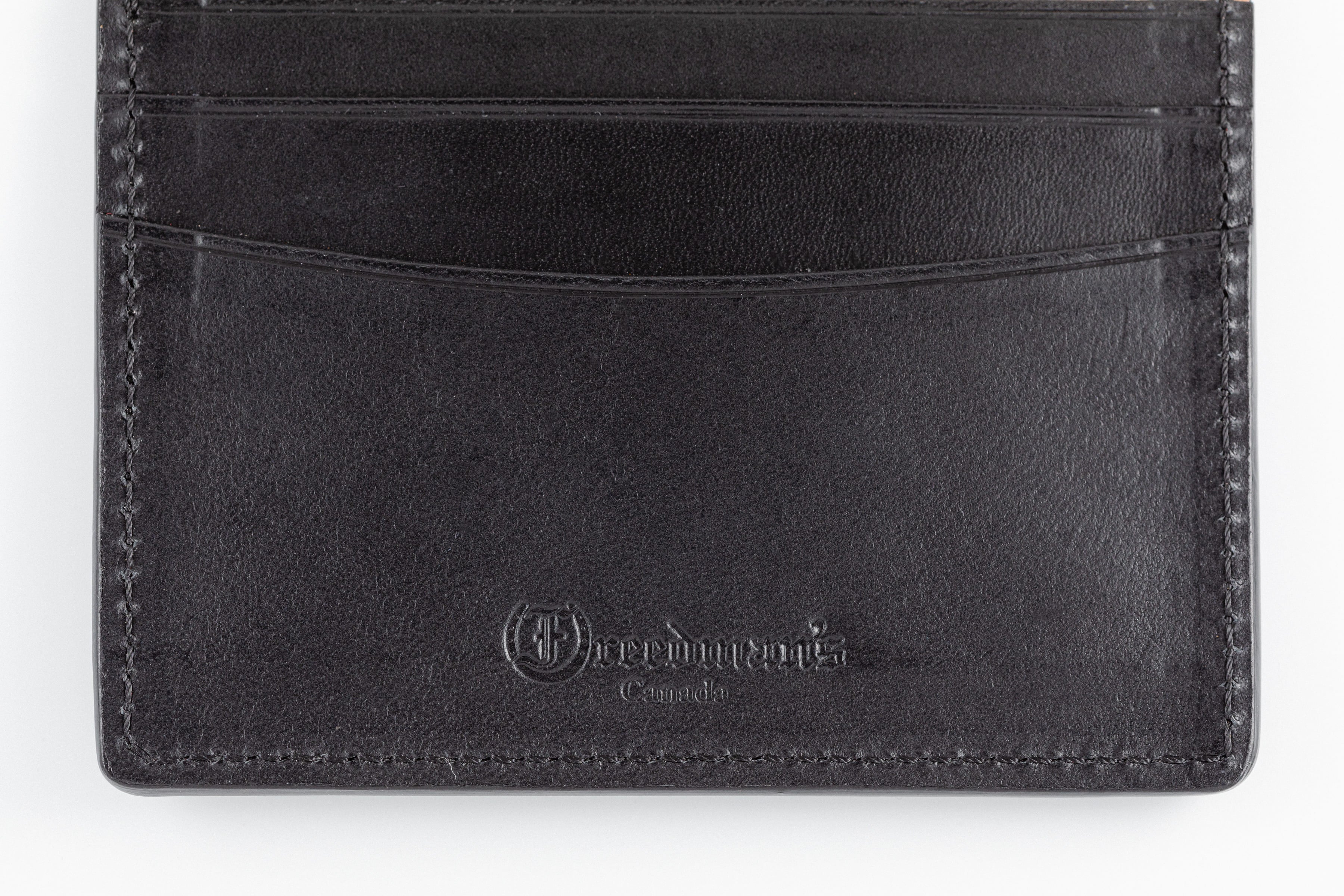 Freedman's Credit Card Holder: Interior View with Multiple Card Slots and Embossed Brand Logo