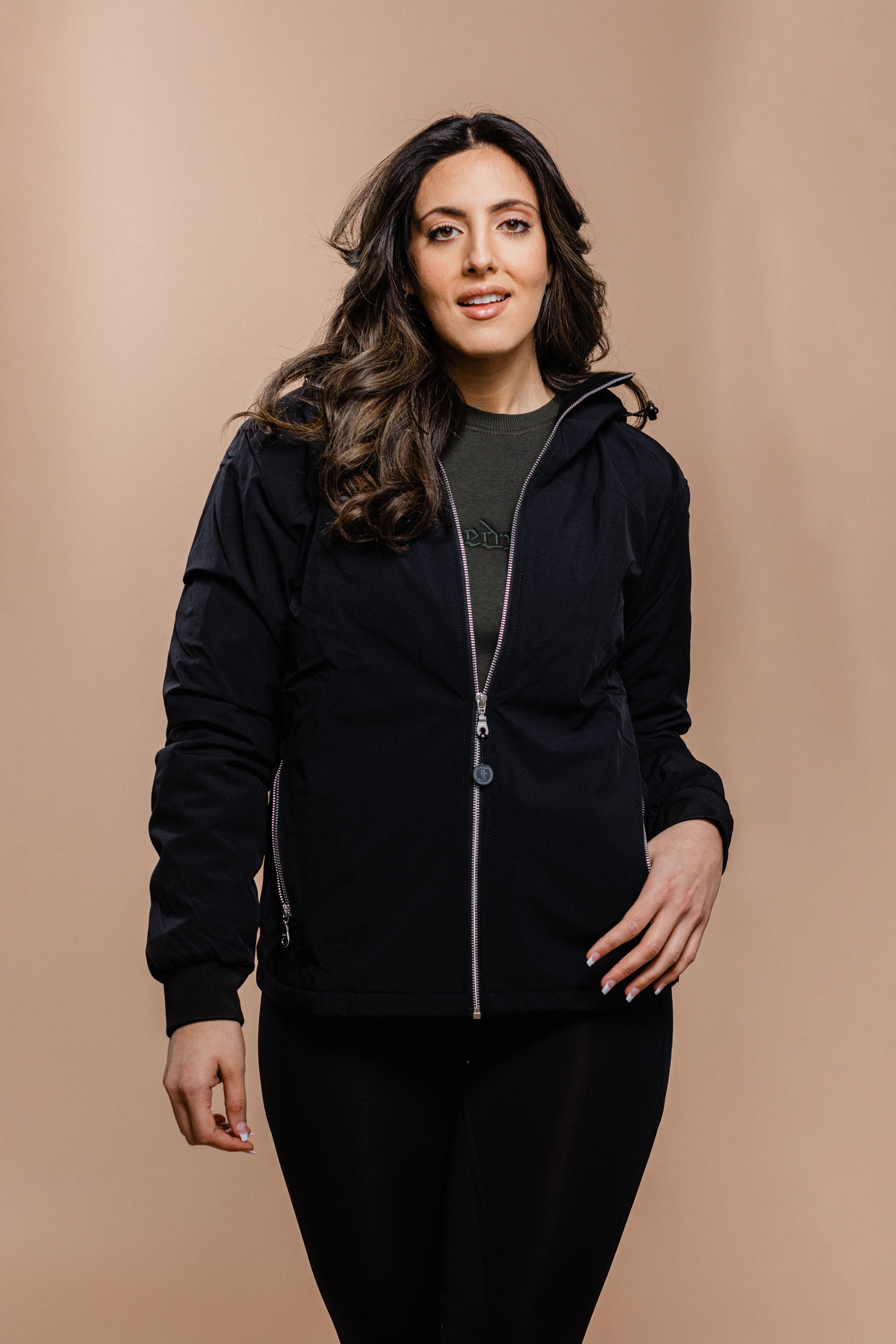 Ladies Team Freedman's Jacket in Black, featuring the Team Freedman logo.