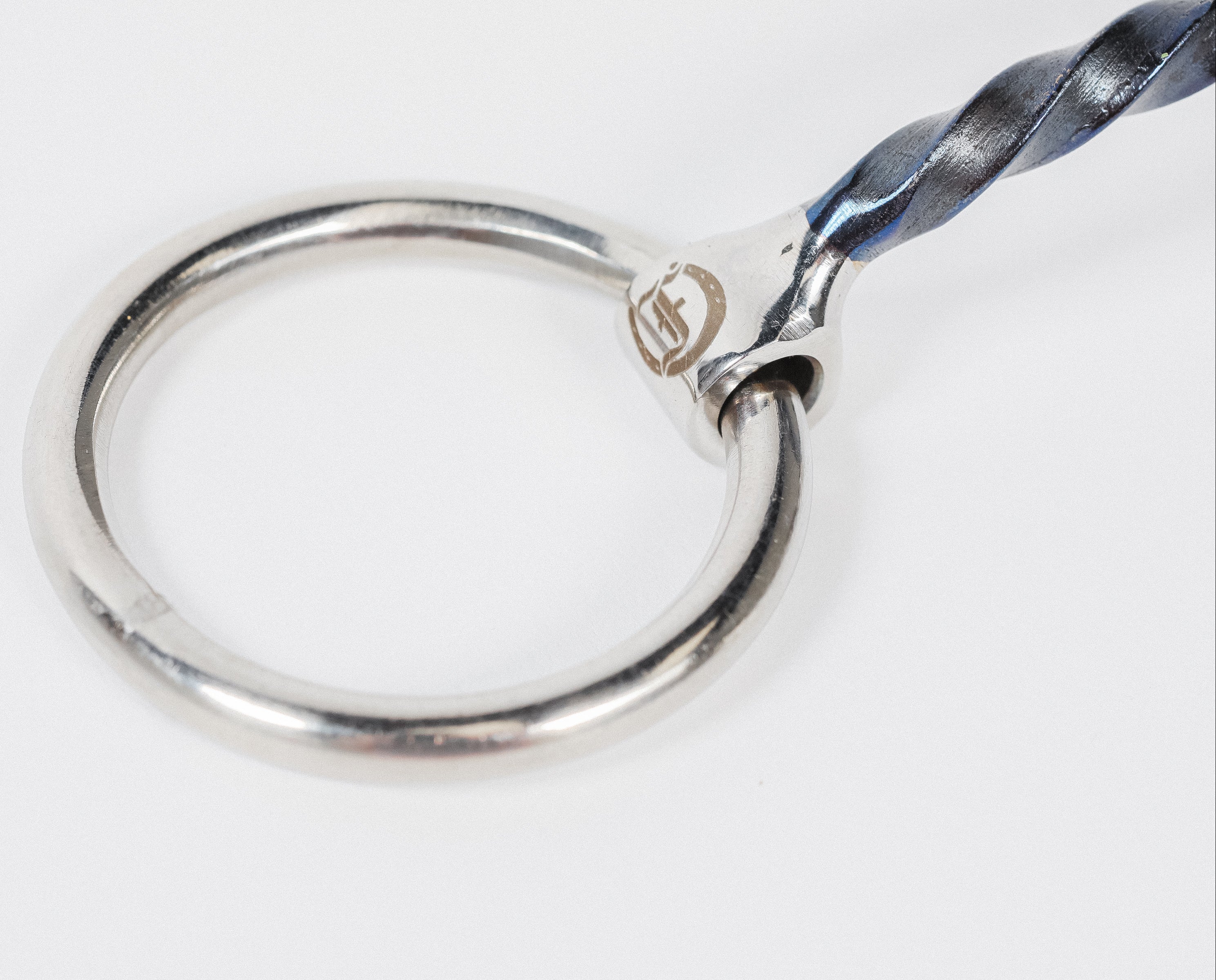 Close-up of the Ring and Slow Twist Mouthpiece on a Bradoon Bit