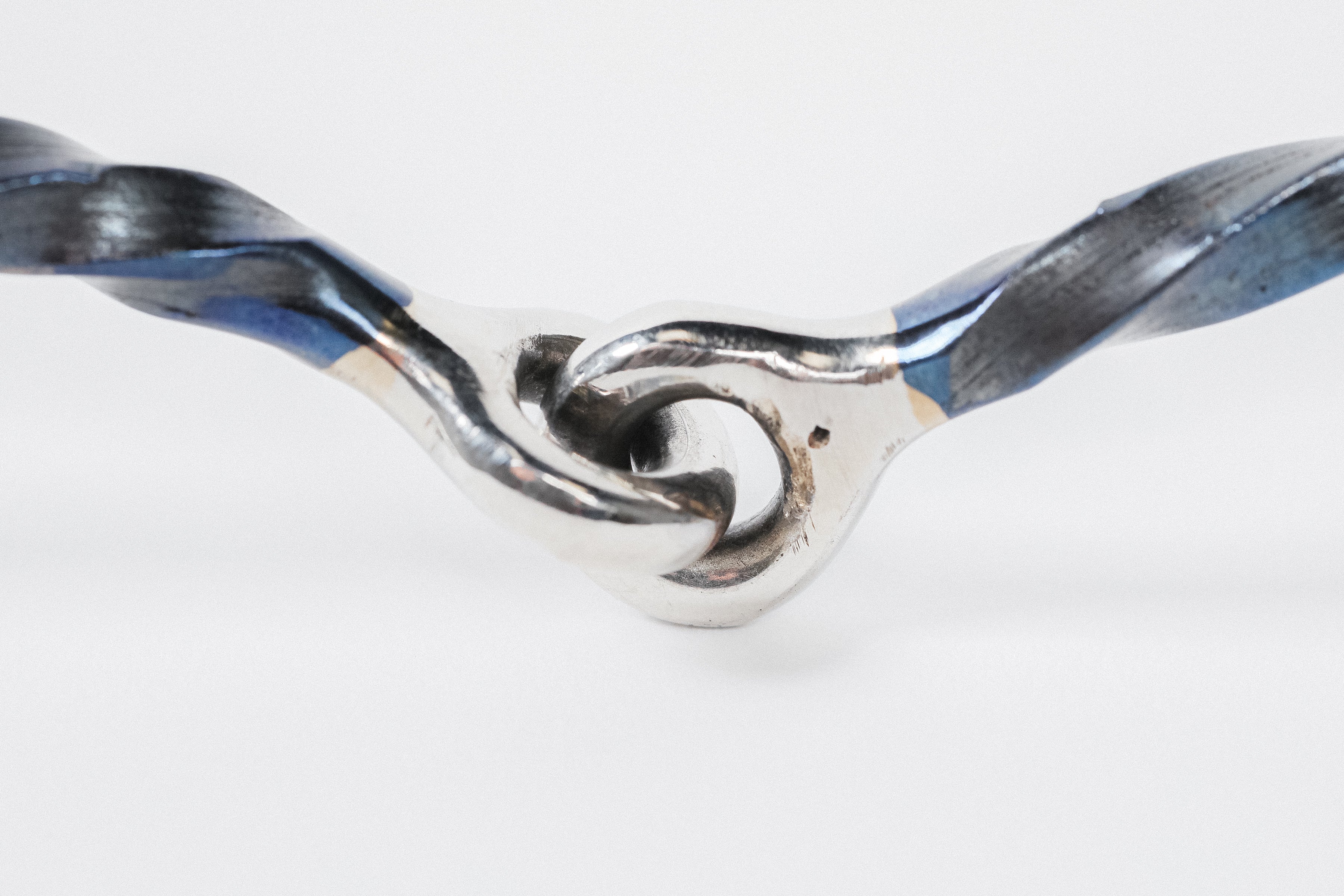 Close-up of the Center Link on a Slow Twist Snaffle Bit