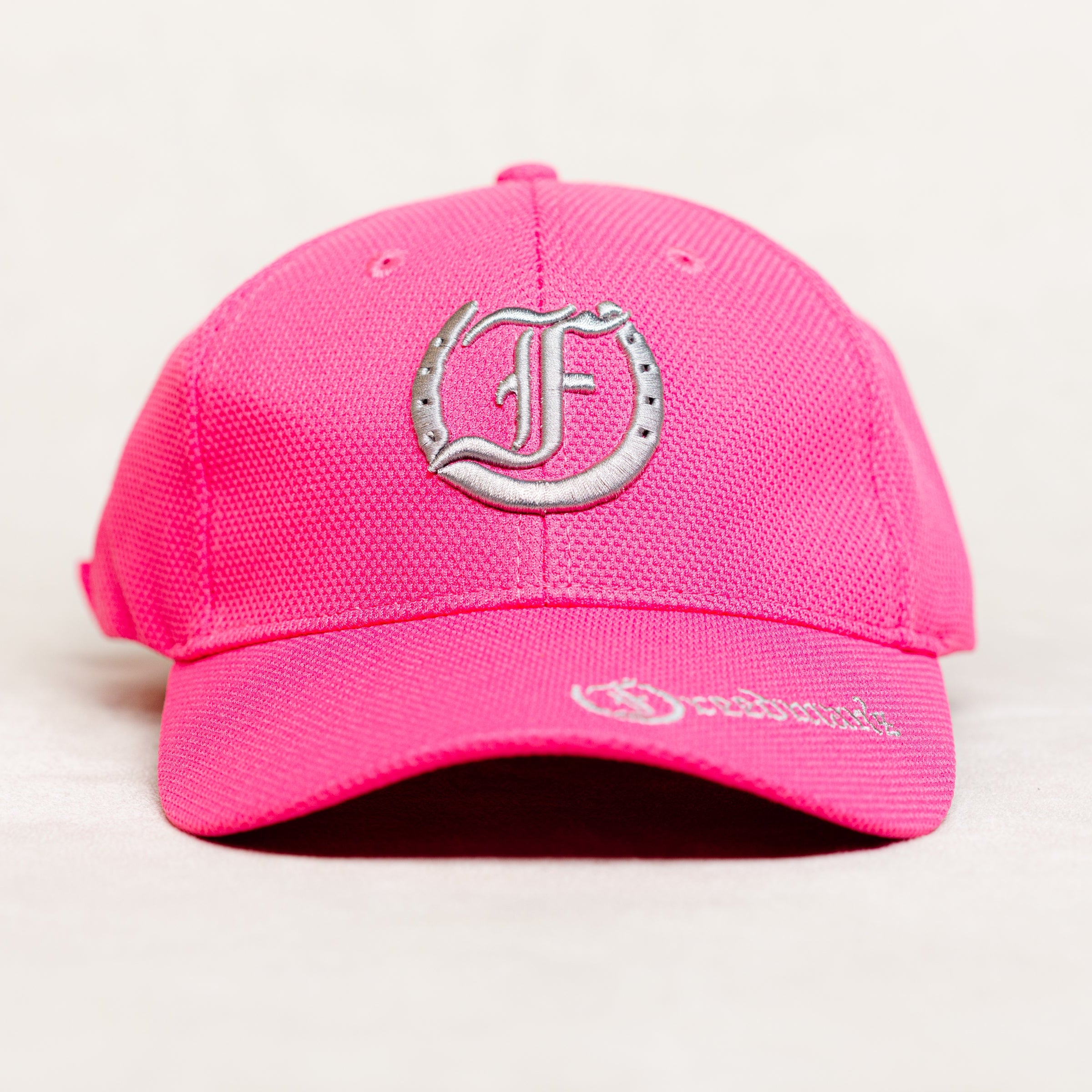 Freedman's Equestrian Mesh Ball Cap - Green Hat with Silver Horseshoe F Freedman's Logo