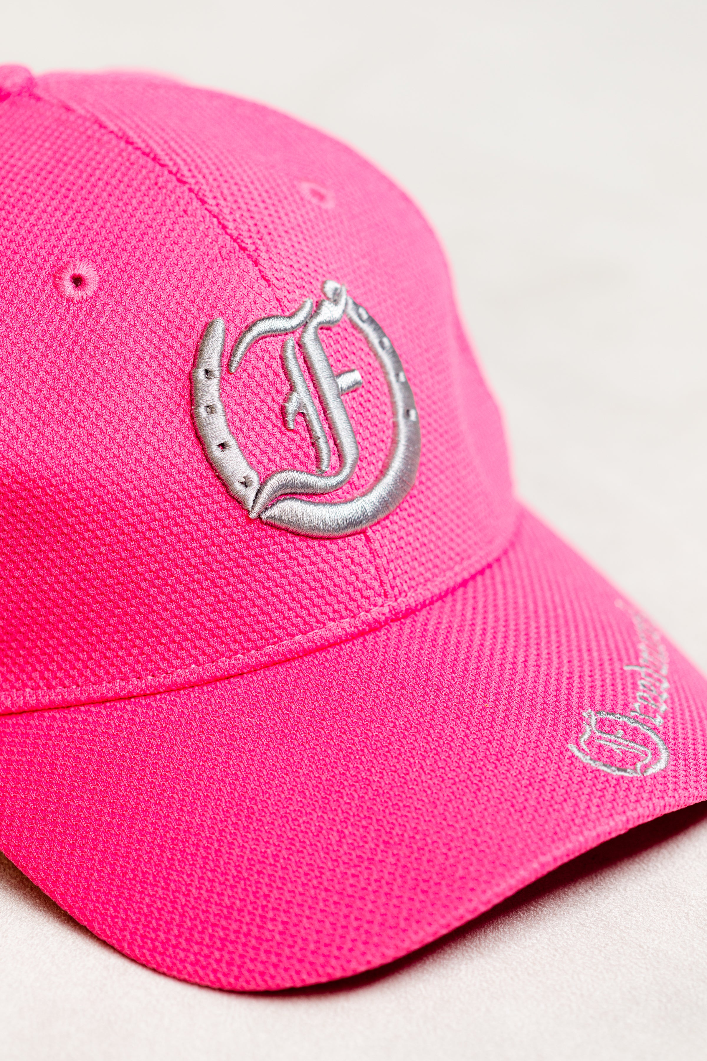 Pink Mesh Ball Cap - Freedman's Lightweight Hat with Embroidered Logo and Brand Name
