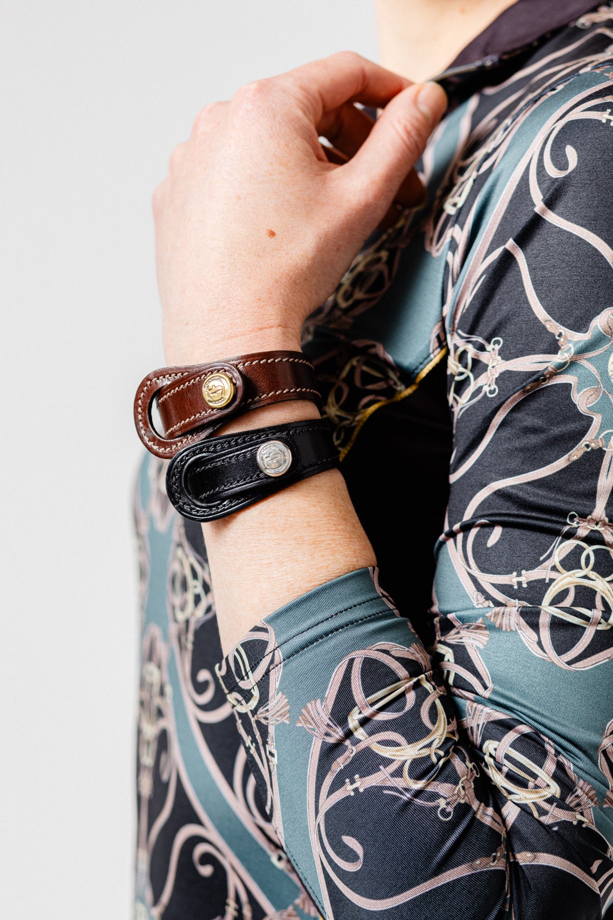 Signature Leather Bracelet brown and black