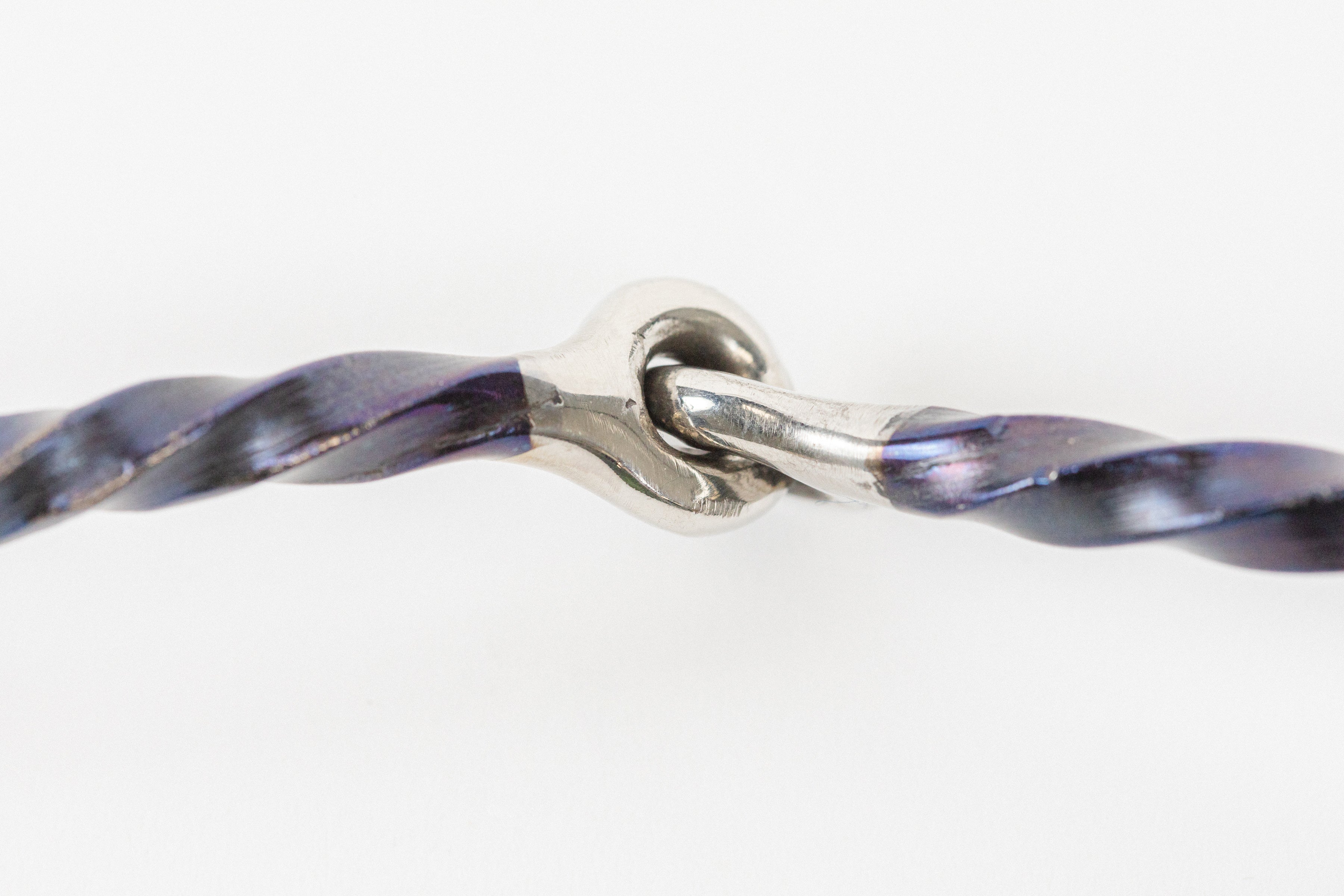 Close-up of the Center Link on a Slow Twist Snaffle Bit