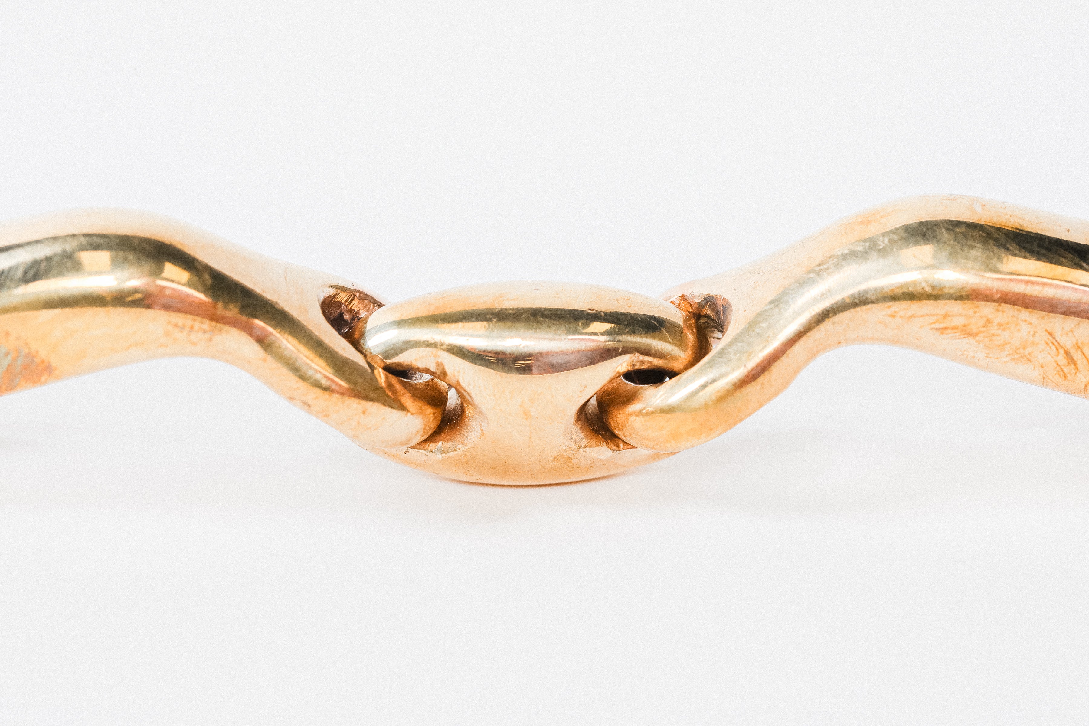 Close-up of the French Link Joint on a Driving Snaffle Bi