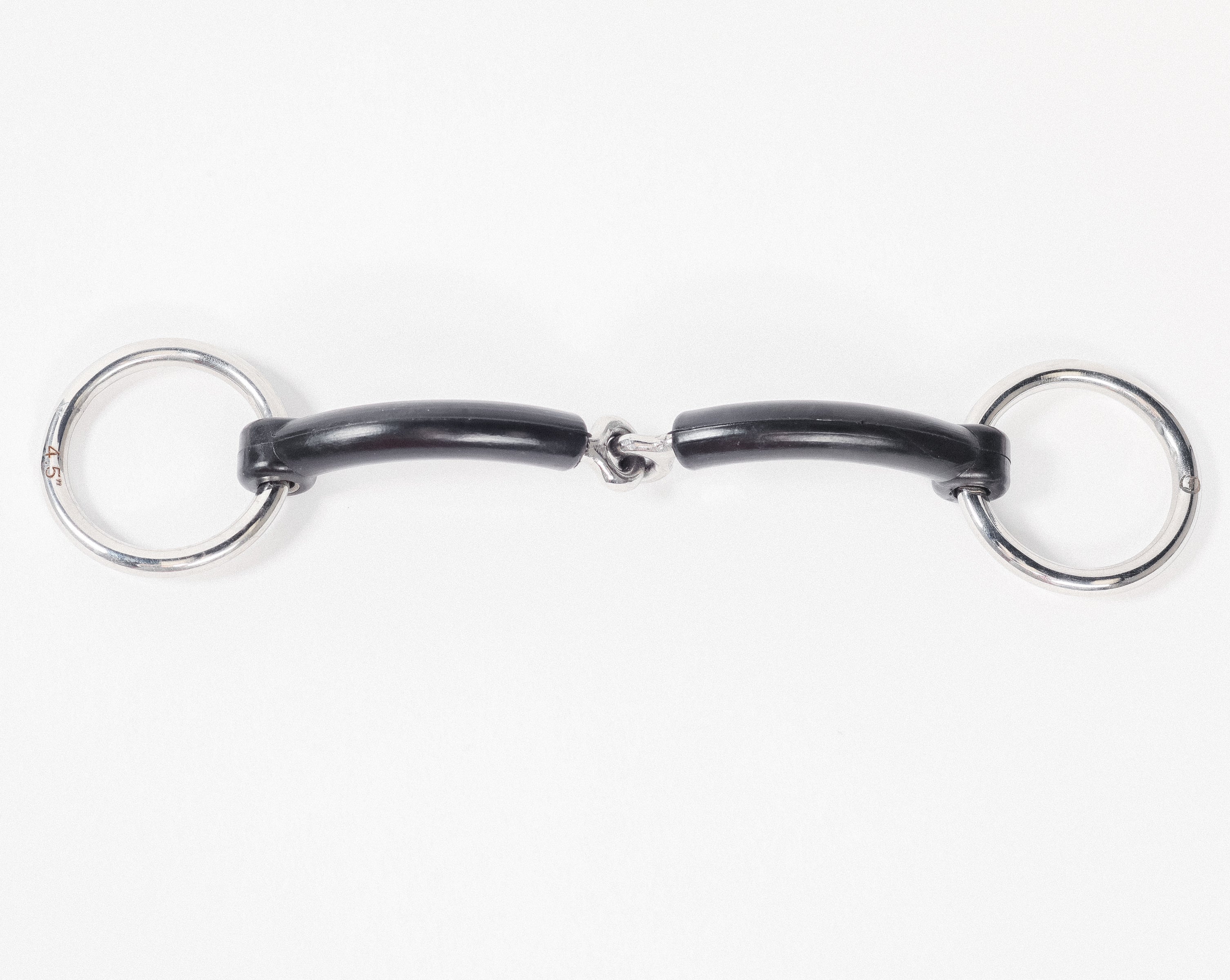 Black PVC Cast Snaffle Bradoon Horse Bit