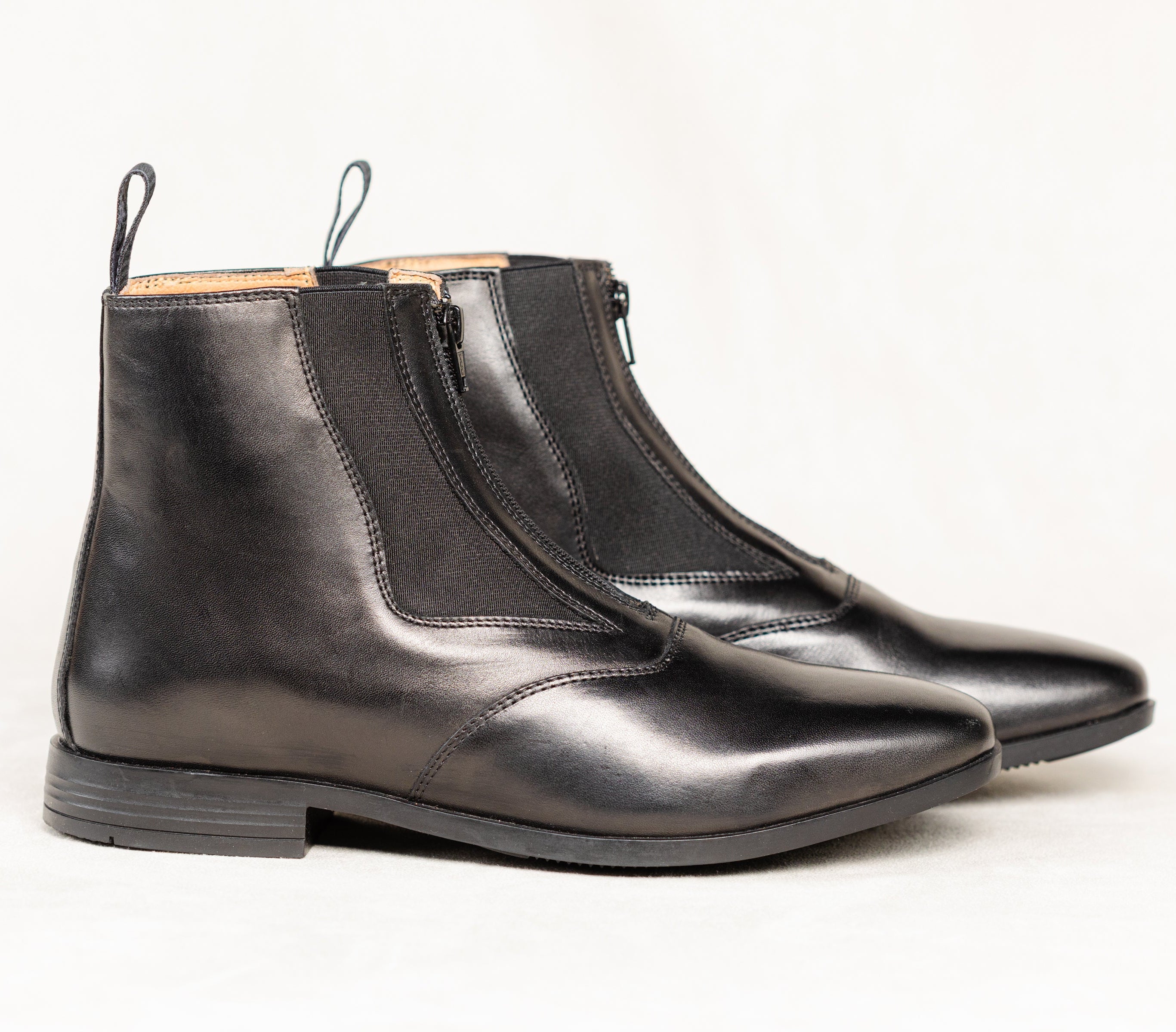 Men's Paddock Boots by Freedman's, polished black leather, formal dress shoes