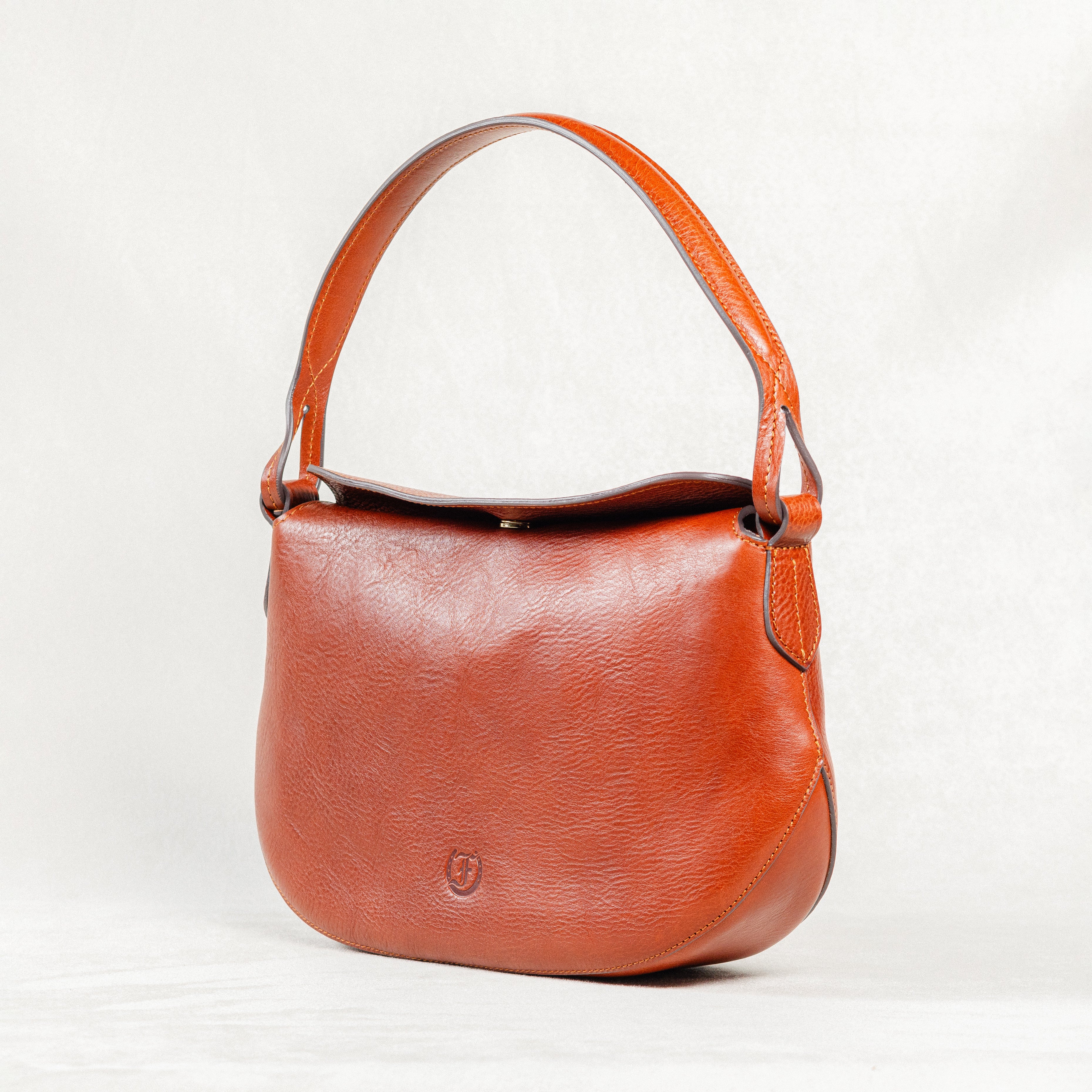 Freedman's Murphy Bag, Warm Chestnut Leather with Single Handle