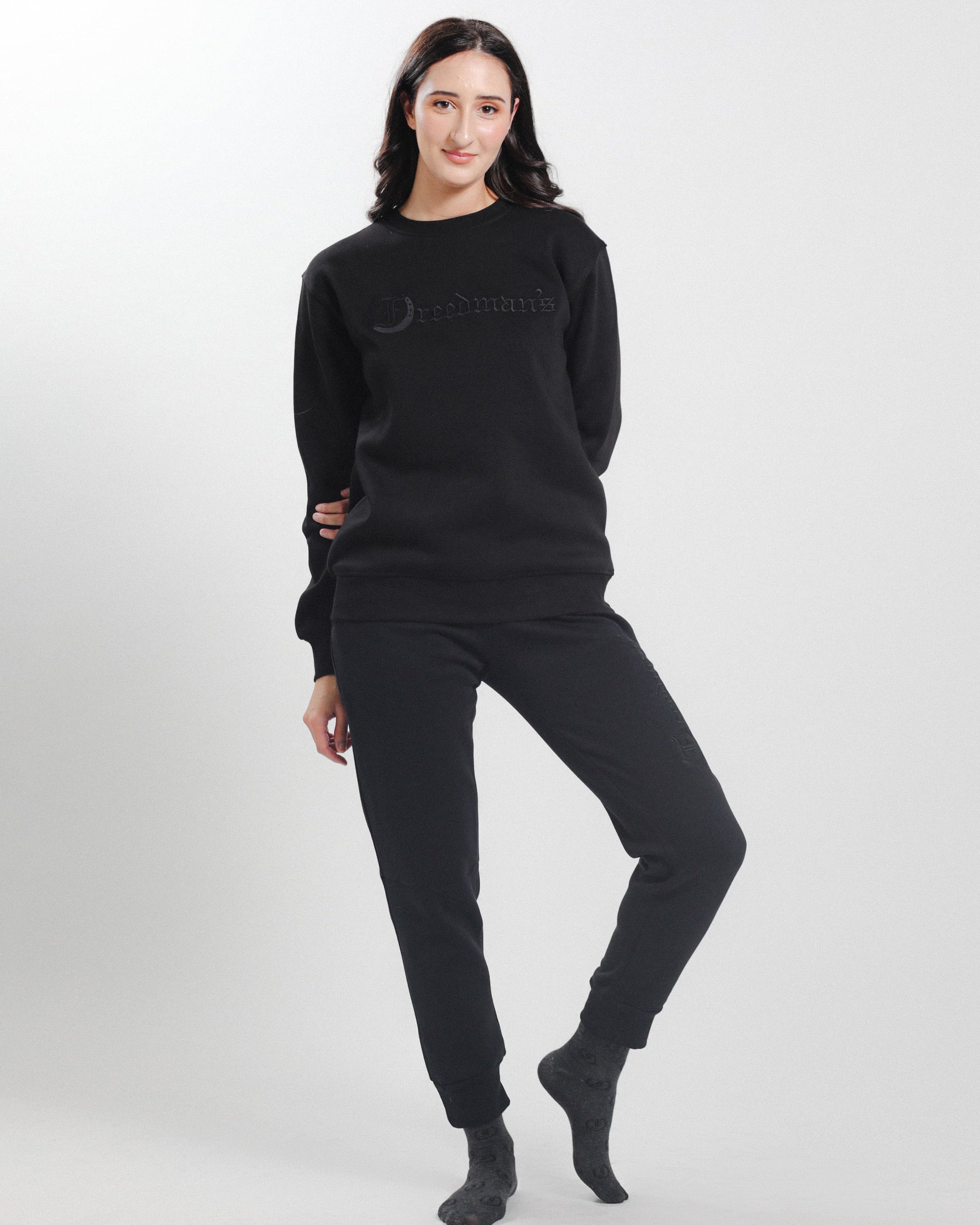 Freedman's Ladies' Joggers: Black Joggers with Equestrian Style, Relaxed Fit, Soft Fabric, and Subtle Branding, Perfect for Casual Wear or Lounging
