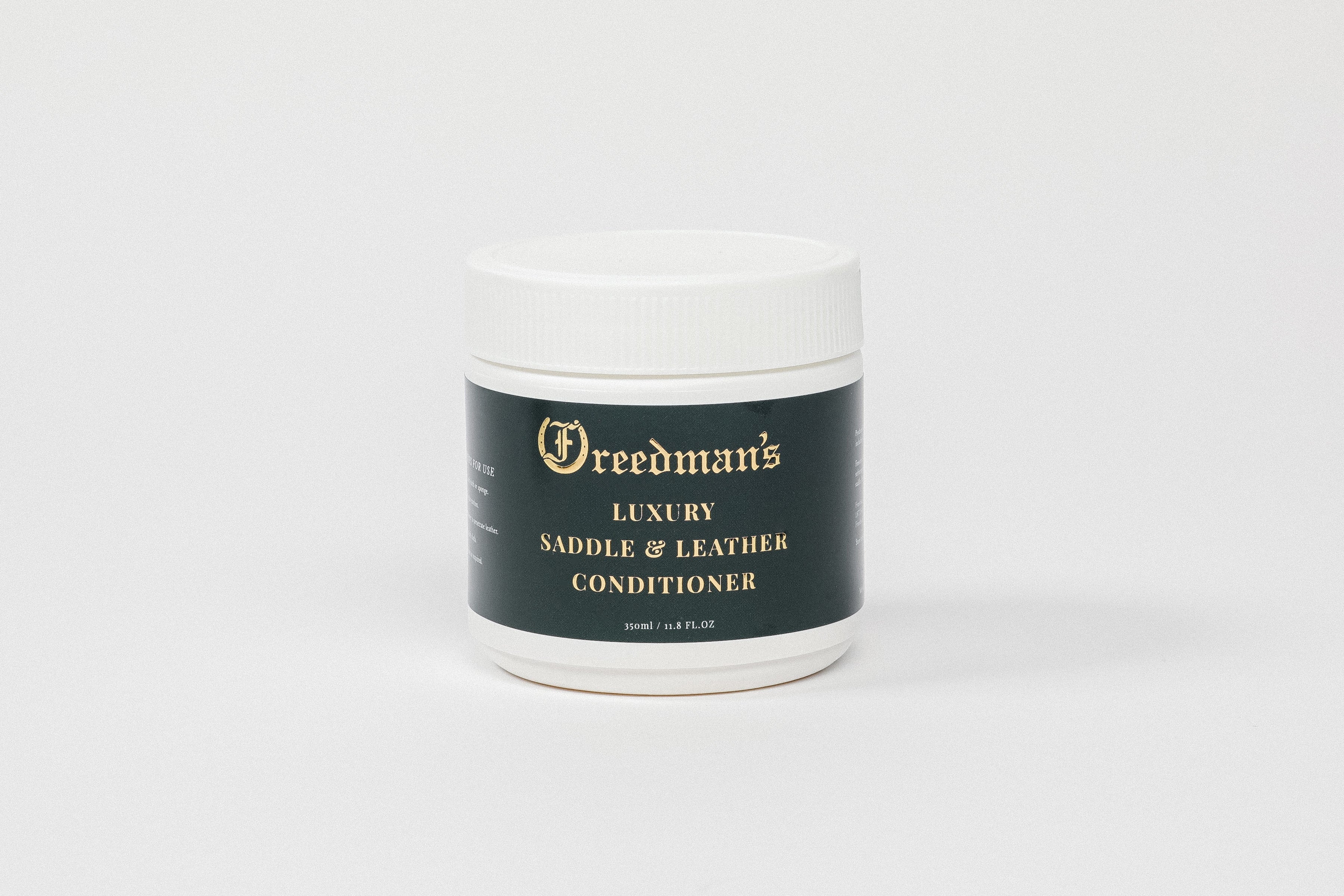 Leather Care Product: Freedman's Luxury Saddle & Leather Conditioner in White Jar, 350ml