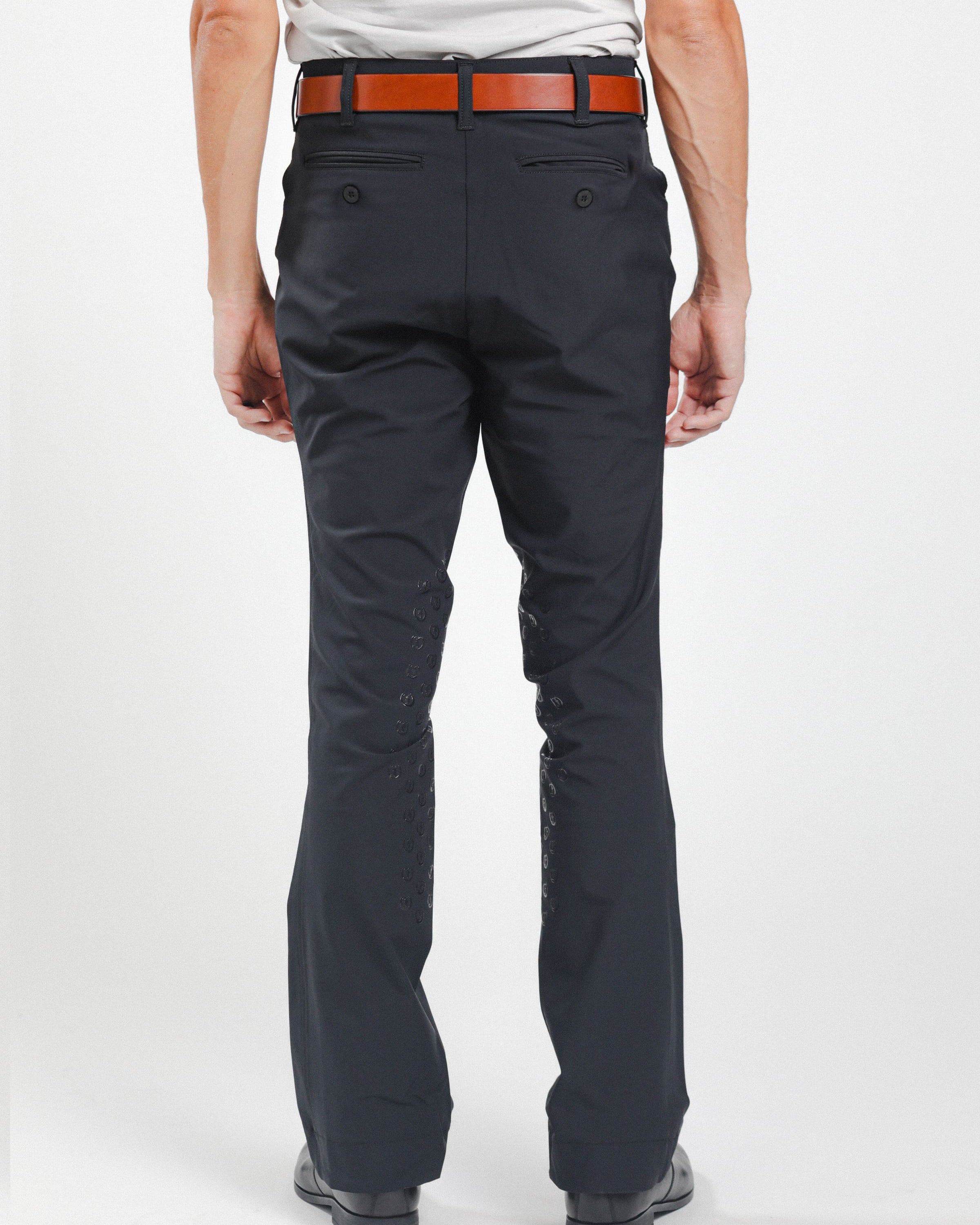 Back view of Men's Performance Jods by Freedman's, equestrian riding breeches.