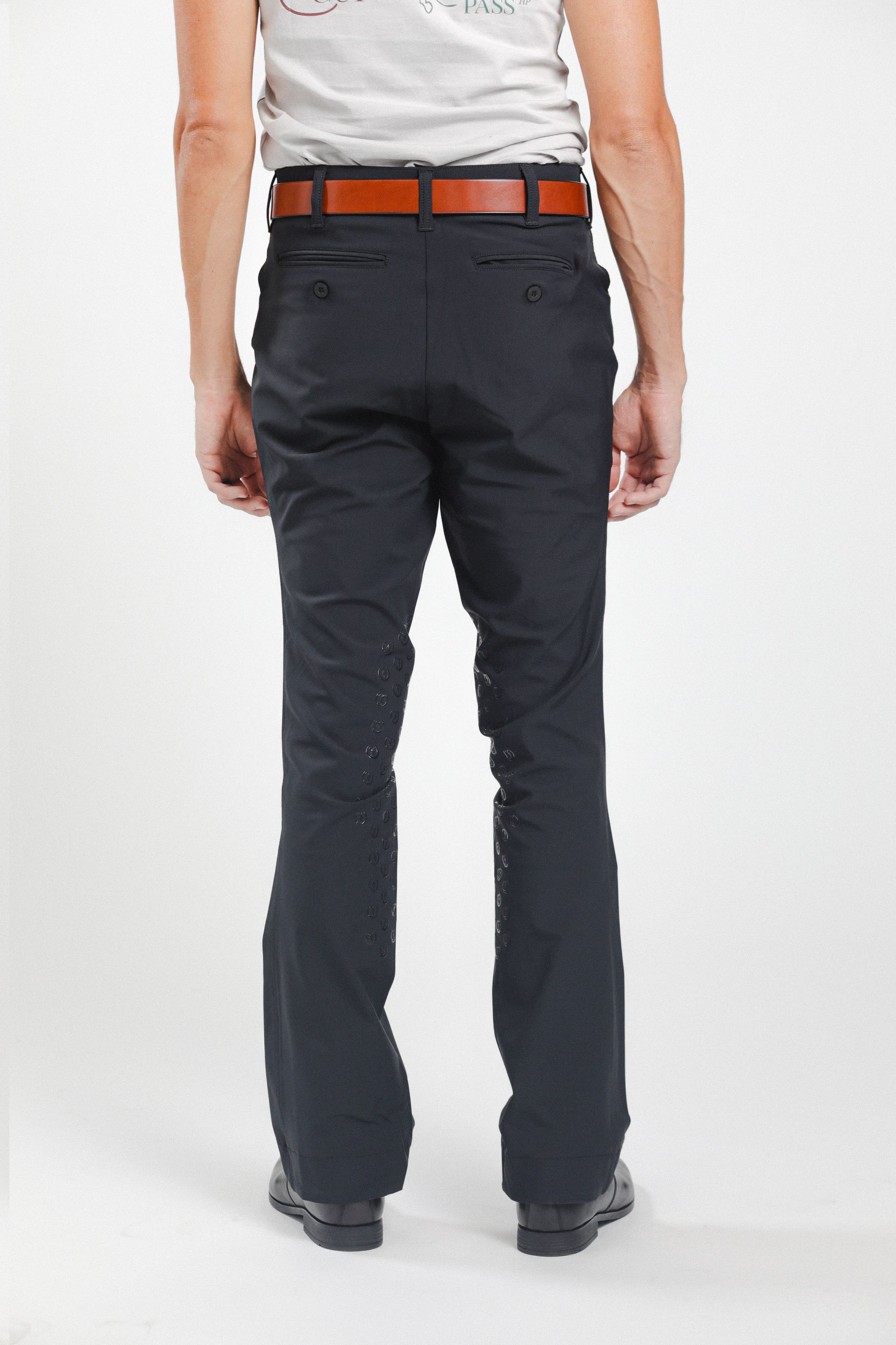 Back view of Men's Performance Jods by Freedman's, equestrian riding breeches.