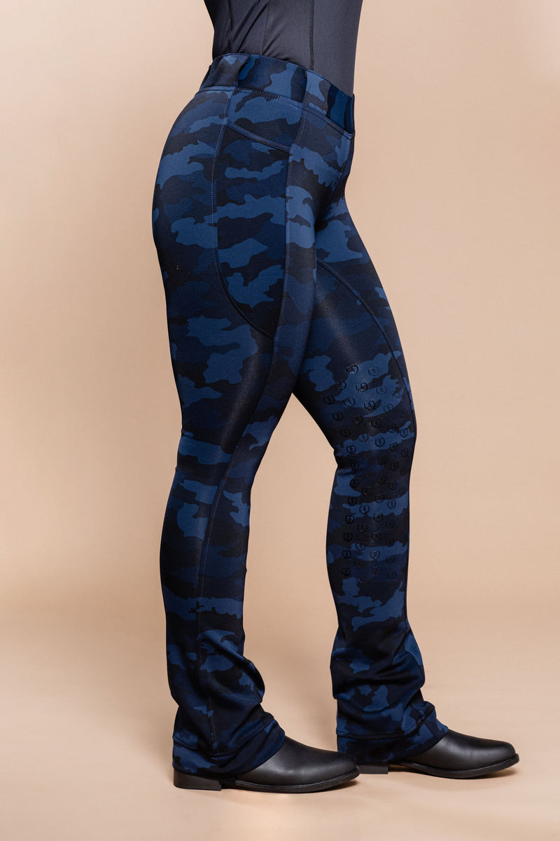Stylish Tous les Jours Jods - Blue Camo by Freedman's – sleek, comfortable, and perfect for equestrian fashion.