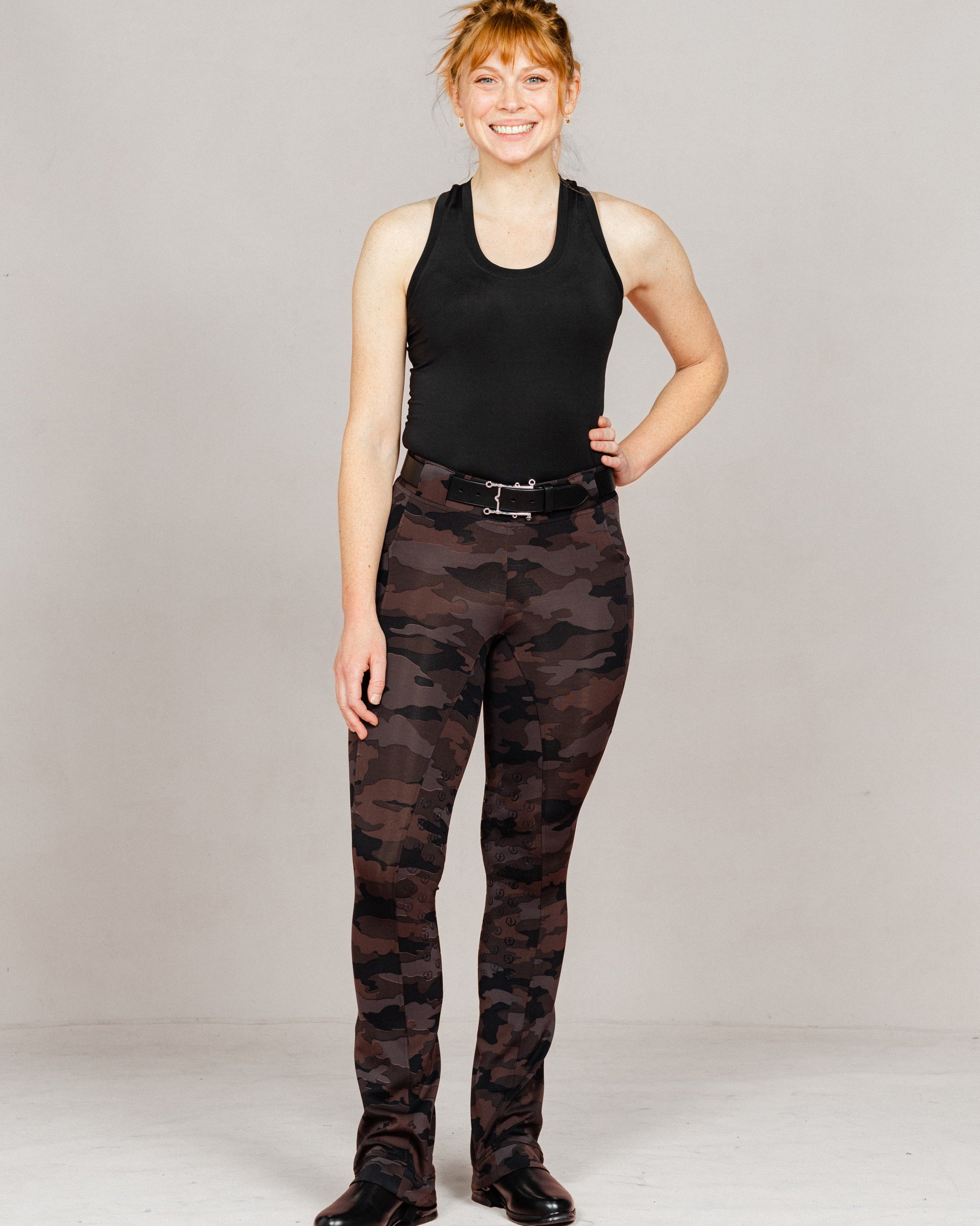 Stylish Tous les Jours Jods - Burgundy Camo by Freedman's – sleek, comfortable, and perfect for equestrian fashion.