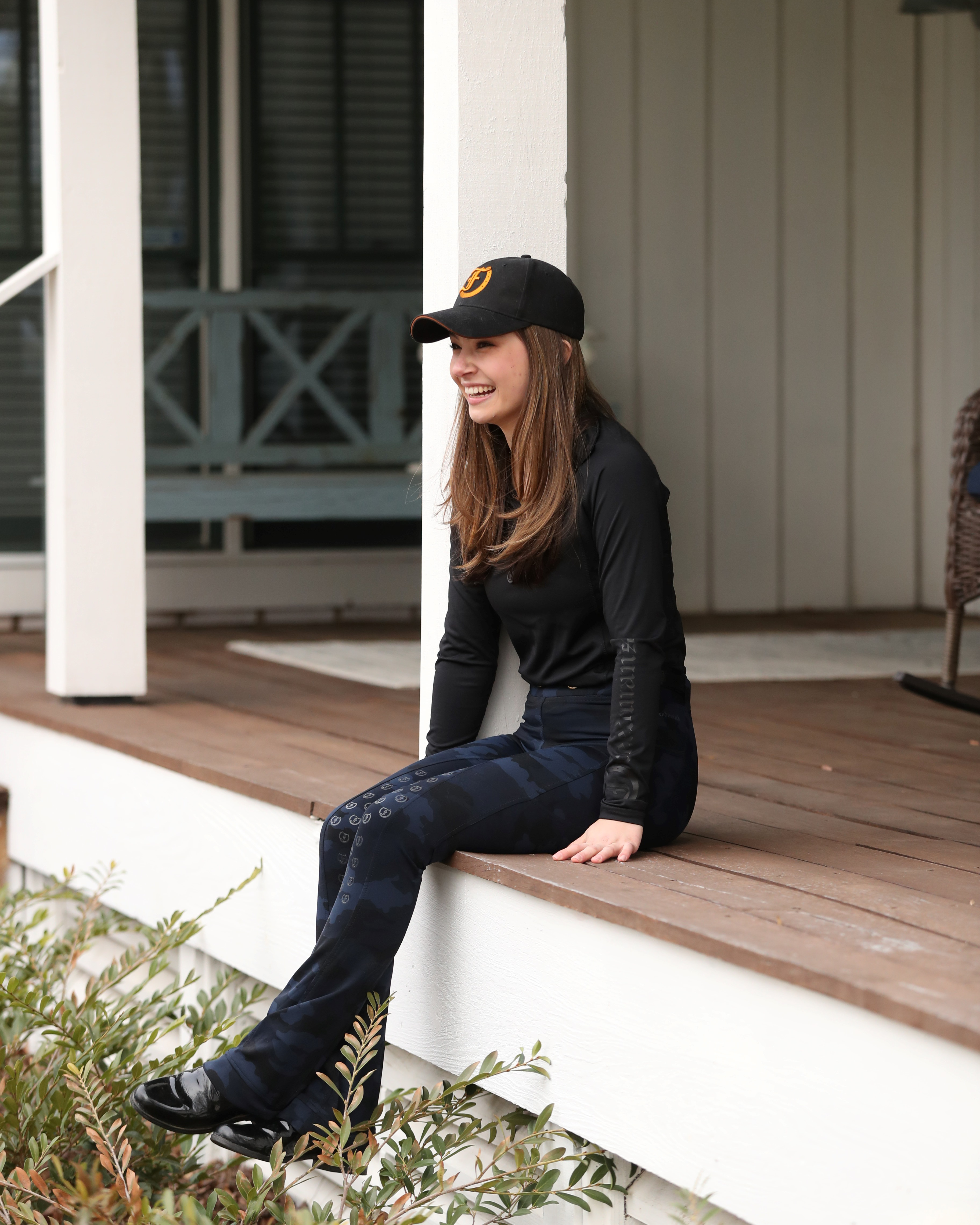 Stylish Tous les Jours Jods - Blue Camo by Freedman's – sleek, comfortable, and perfect for equestrian fashion.