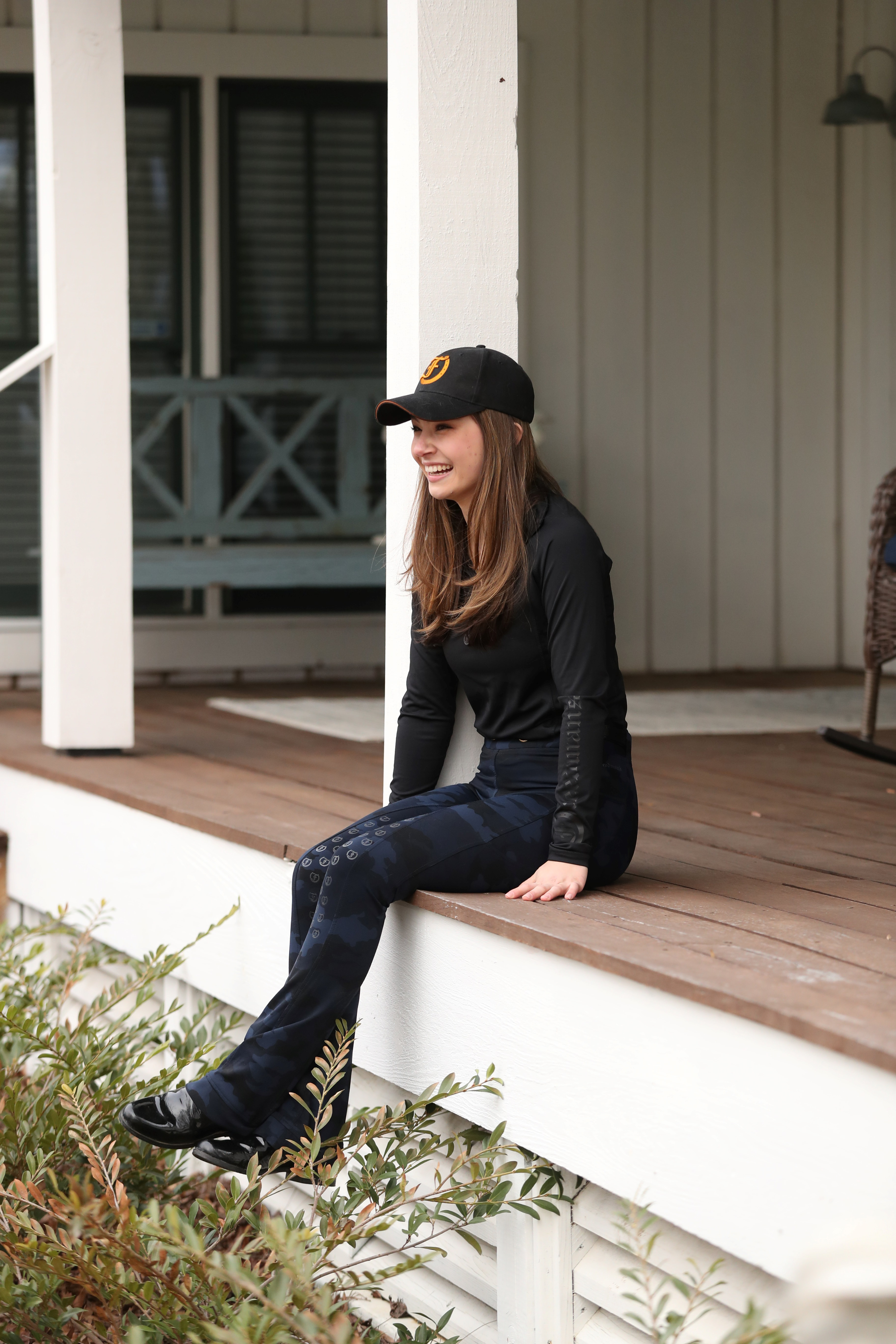 Stylish Tous les Jours Jods - Blue Camo by Freedman's – sleek, comfortable, and perfect for equestrian fashion.