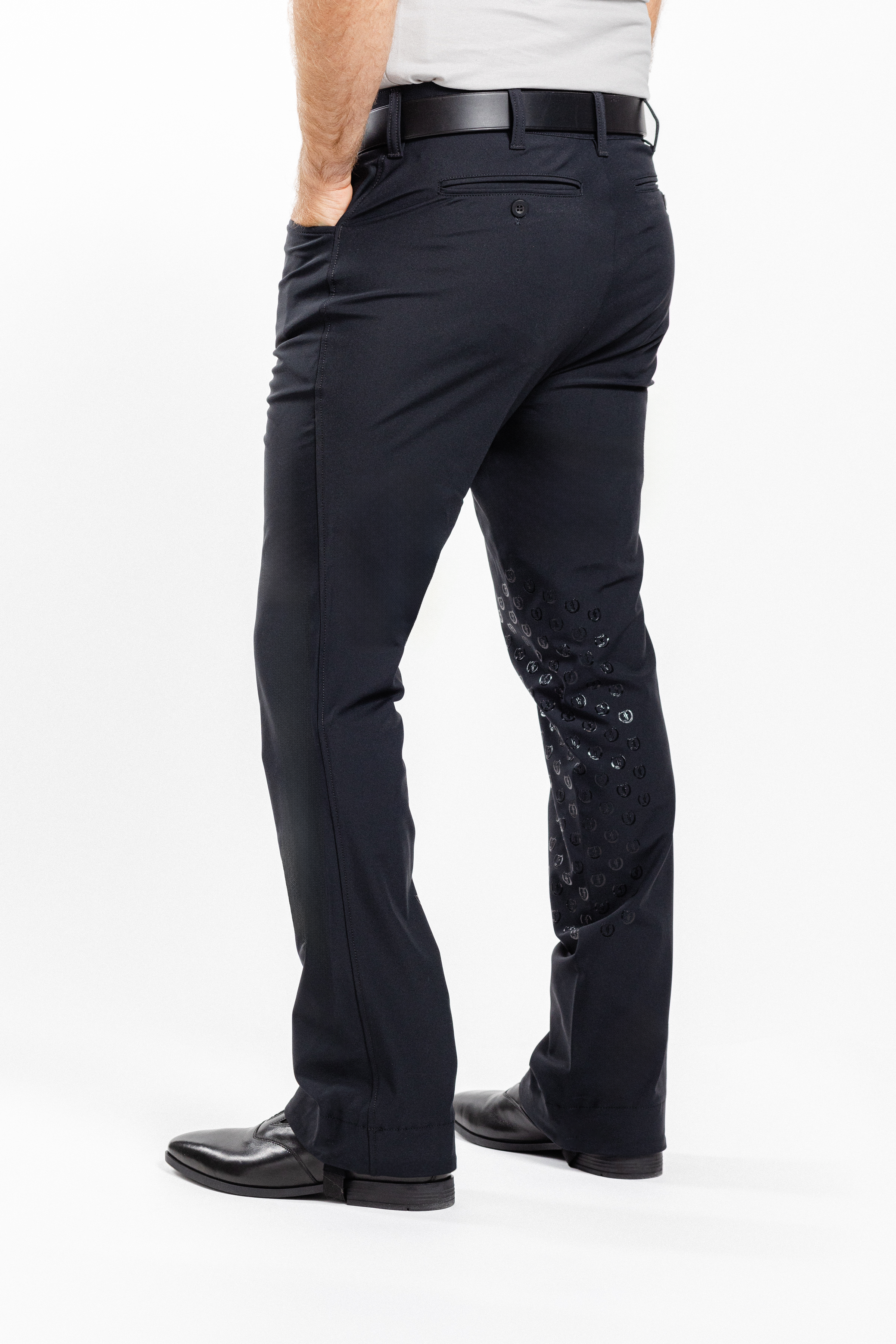 Angled back view of Men's Performance Jods by Freedman's, equestrian riding breeches.
