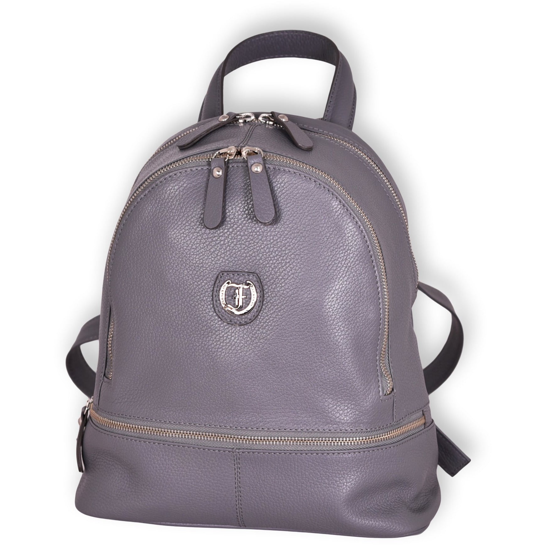 Grey Brougham Backpack on a white background.