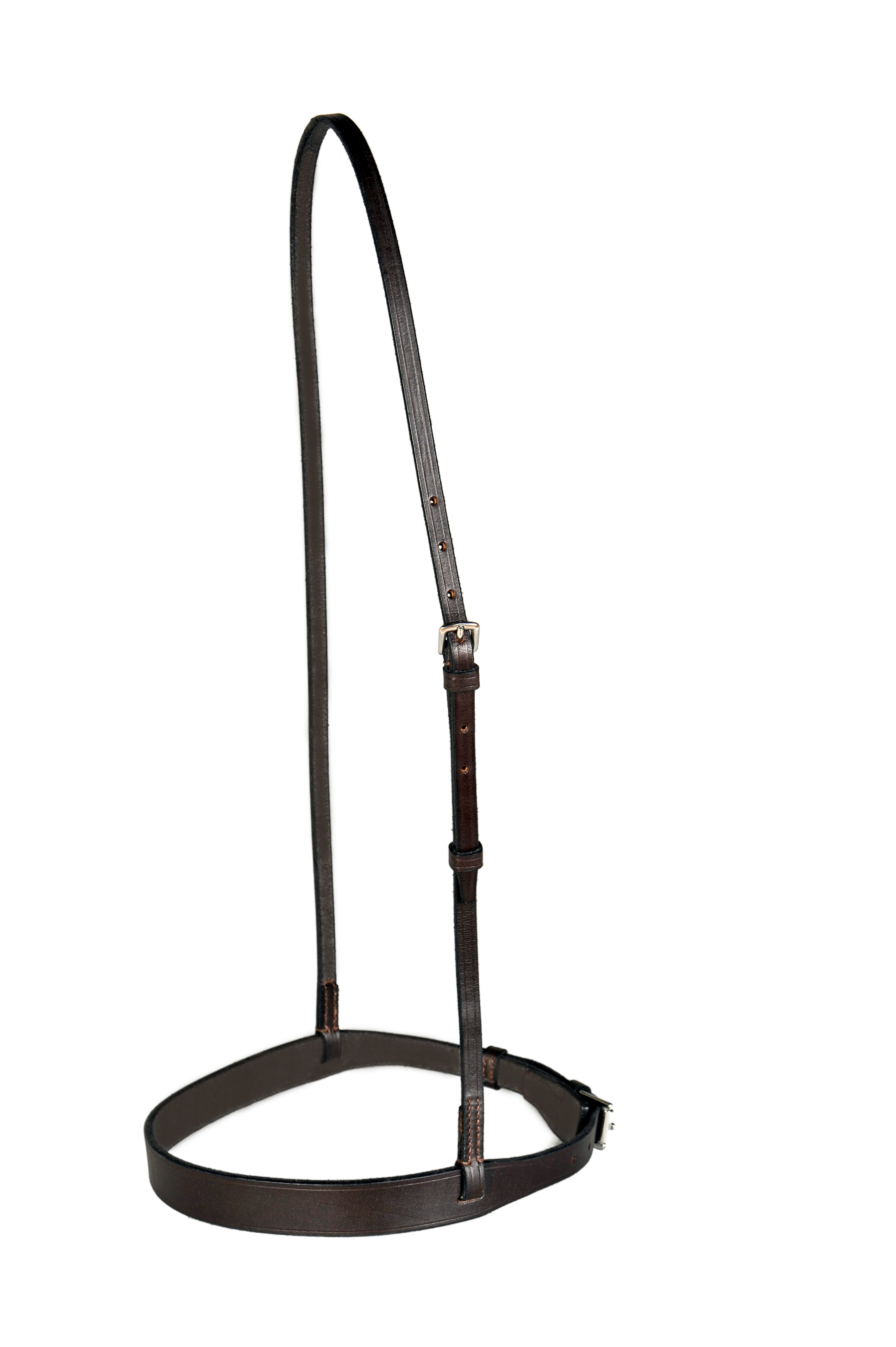 Freedman's Classic Flat Caveson: Brown Leather Horse Training Tool