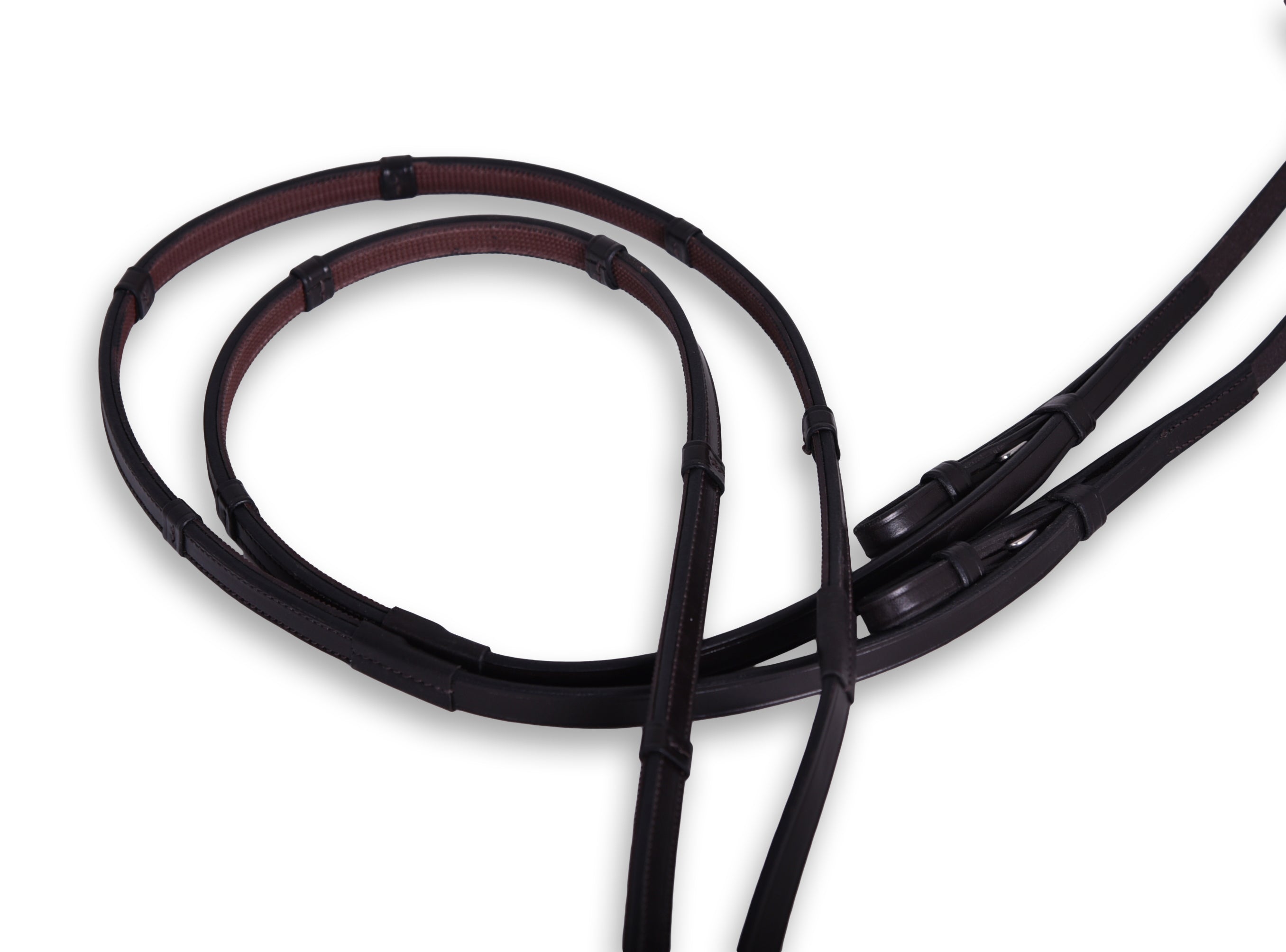 Inside Rubber Ratchet False Gag Snaffle Reins
