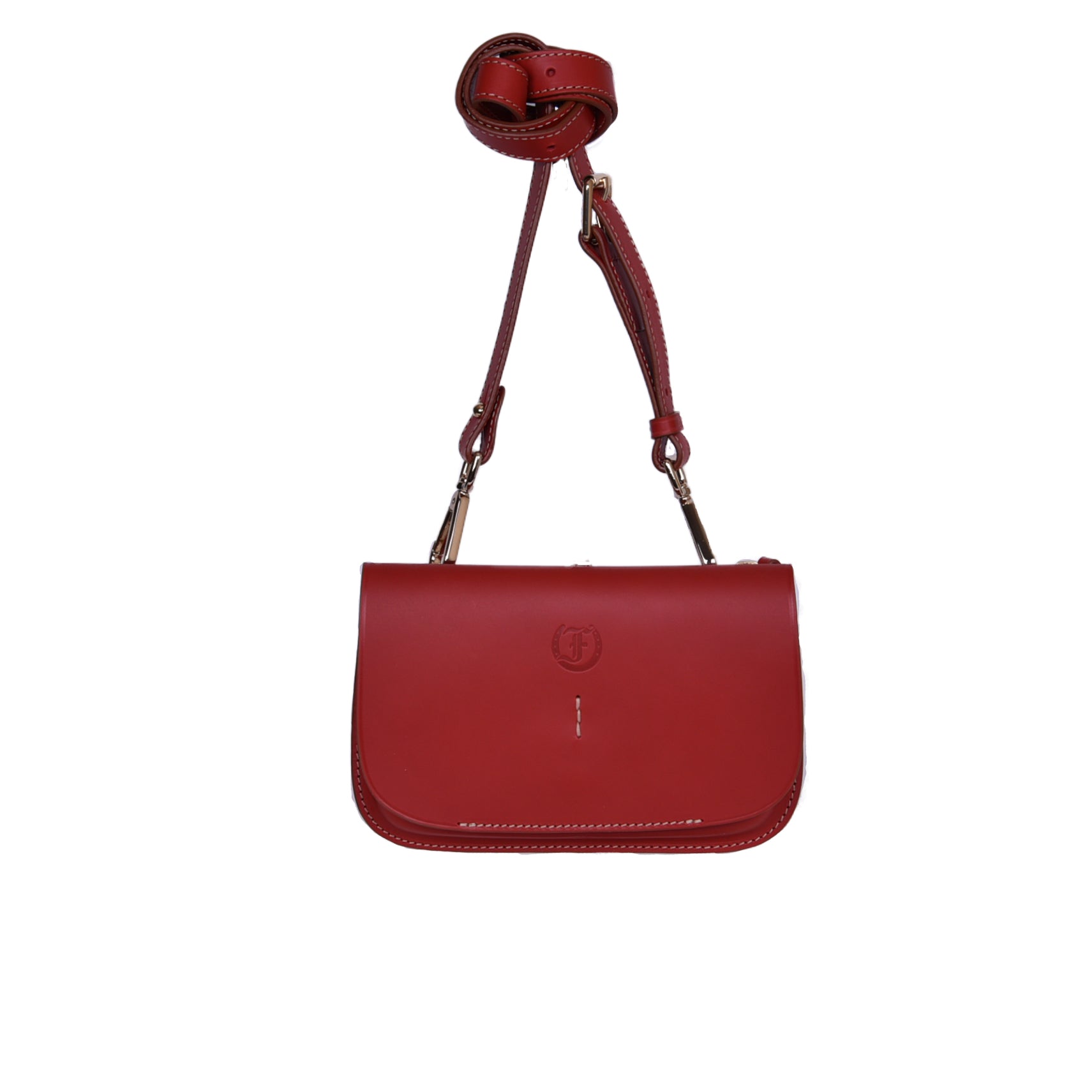 Freedman's Newcastle Belt Bag in Red Leather with adjustable strap