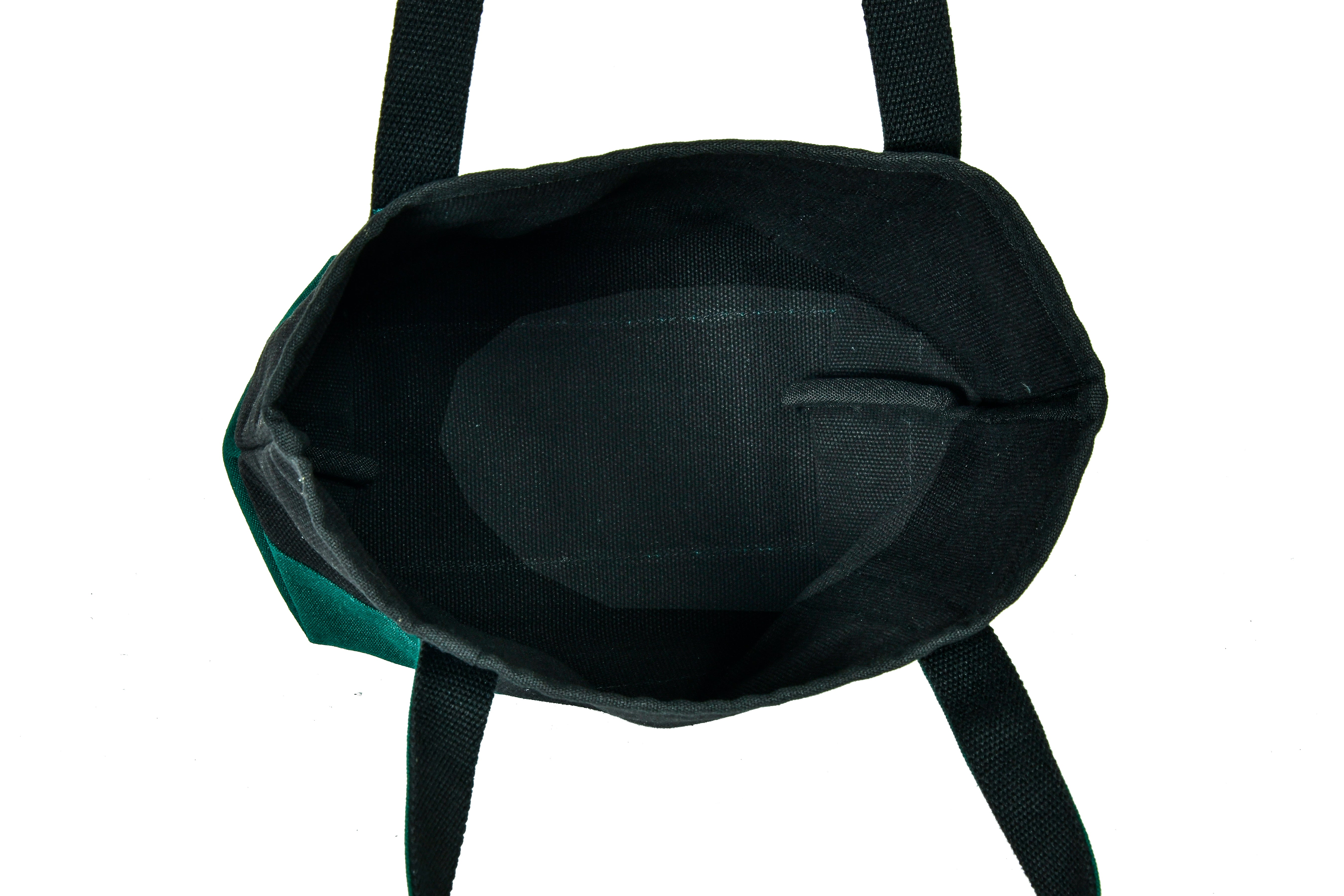 Open Top View of Fitzroy Small Cotton Tote: Showing the Interior Space and Construction of the Bag