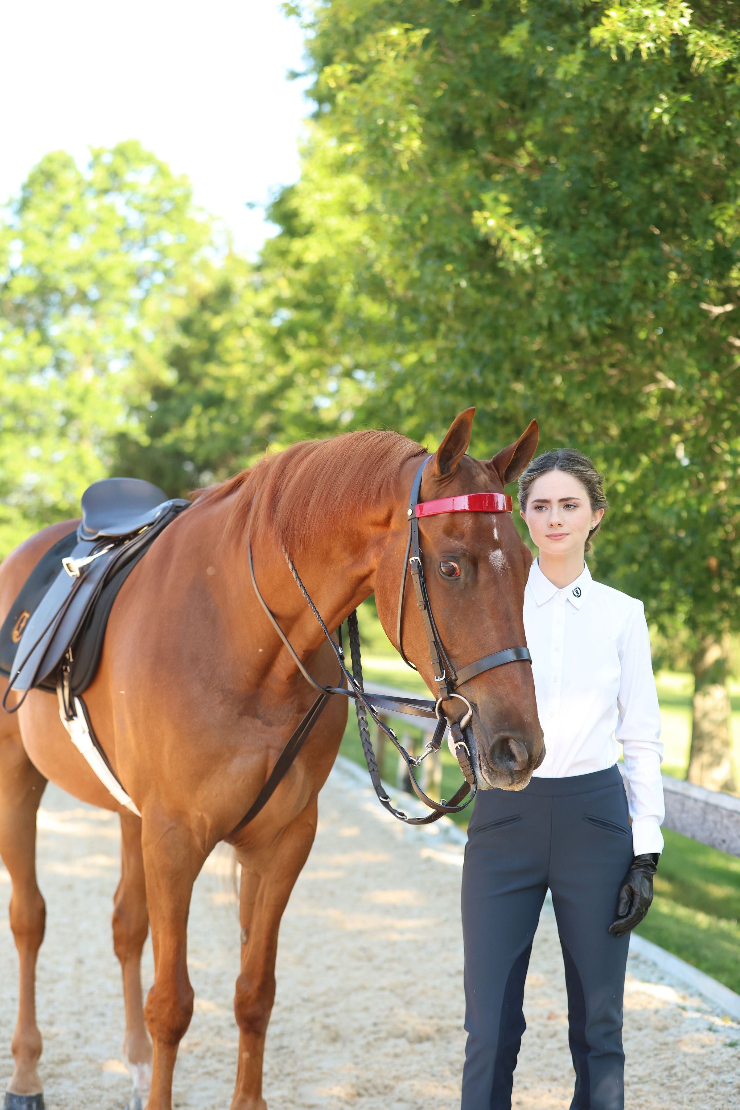 Académie Snaffle Bridle - Set w/ Inside Rubber Rachet Rein