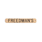 Brass engraved metal halter plate with the text 'FREEDMAN'S' on it, typically used for marking ownership on horse halters.