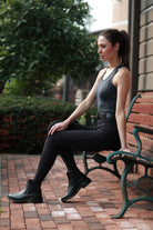 Tous les Jours Pull-On Tights by Freedman's – Black. Sleek, comfortable, and perfect for equestrians.