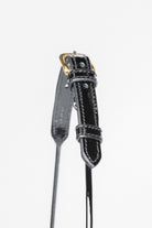 Zoomed-in view of the buckle and strap detail on an Arabian Show Cable Halter.