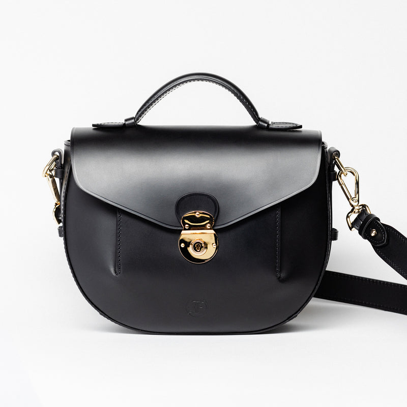 Freedman's Calliope Bag: Black Leather Crossbody, Inspired by the Musical Instrument