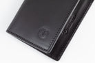 Freedman's Credit Card Holder: Logo Detail on Black Leather
