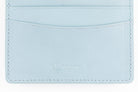 Freedman's Credit Card Holder: Interior View with Multiple Card Slots and Embossed Brand Logo - Ice Blue