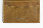 Freedman's Credit Card Holder: Interior View with Multiple Card Slots and Embossed Brand Logo - Olive