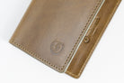 Freedman's Credit Card Holder: Logo Detail on Olive Leather