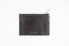 Freedman's Credit Card Zip Top Wallet: Black Leather Wallet with Zipper Compartment and Card Slots