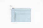 Freedman's Credit Card Zip Top Wallet: Blue Ice Leather Wallet with Zipper Compartment and Card Slots