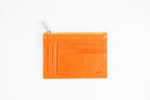 Freedman's Credit Card Zip Top Wallet: Orange Leather Wallet with Zipper Compartment and Card Slots