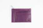 Freedman's Credit Card Zip Top Wallet: Purple  Leather Wallet with Zipper Compartment and Card Slots