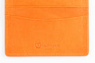 Freedman's Credit Card Holder: Interior View with Multiple Card Slots and Embossed Brand Logo - Orange