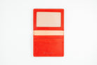 Freedman's Credit Card Holder: Black Leather Wallet, Open View Showing Card Slots and ID Window - Red