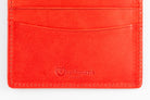 Freedman's Credit Card Holder: Interior View with Multiple Card Slots and Embossed Brand Logo - Red