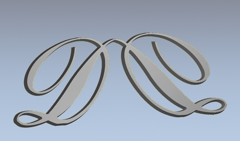 Double D Logo Chrome Custom Browband template.