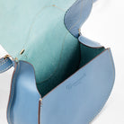 Freedman's Derby Shoulder Bag: Close-up of Open Interior with Brand Logo and Material Detail 