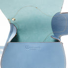 Freedman's Derby Shoulder Bag: Close-up of Open Interior with Brand Logo and Material Detail