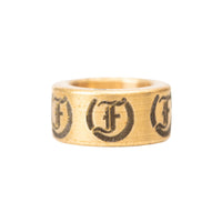 F Logo - Brass/Black Font