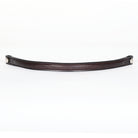 Brown leather Square Fancy Stitched Hunter Browband by Freedman's with decorative stitching and silver button, displayed on a light background.