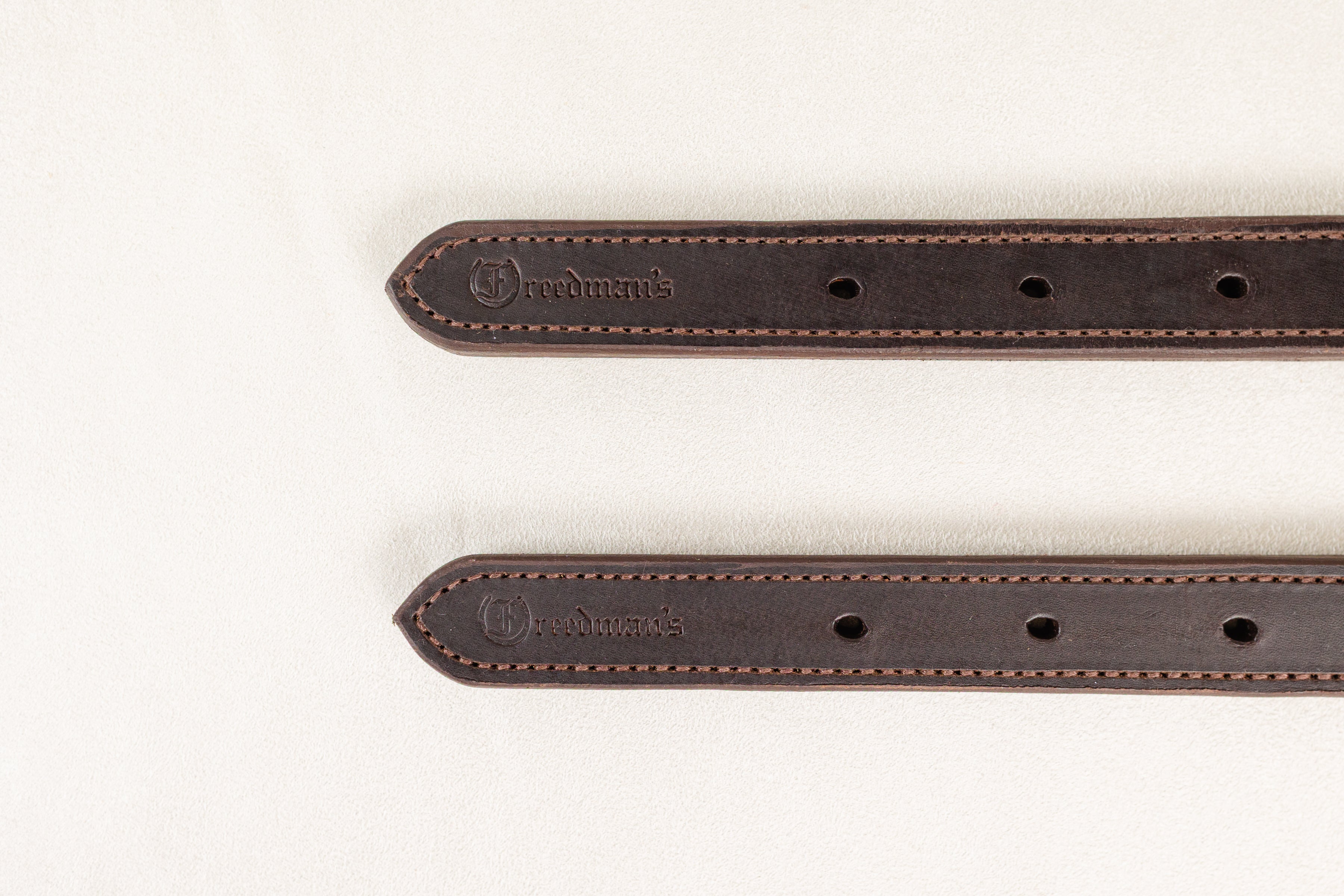 ACTraining Shaft Tug Bearer Straps, Brown Leather with Freedman's Logo, Horse Harness Part