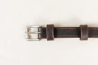 Detailed View of Buckle and Leather Texture on ACTraining Balance Strap, Horse Tack

