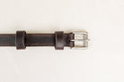 Close-up of Silver Buckle and Brown Leather Detailing on ACTraining Balance Strap.